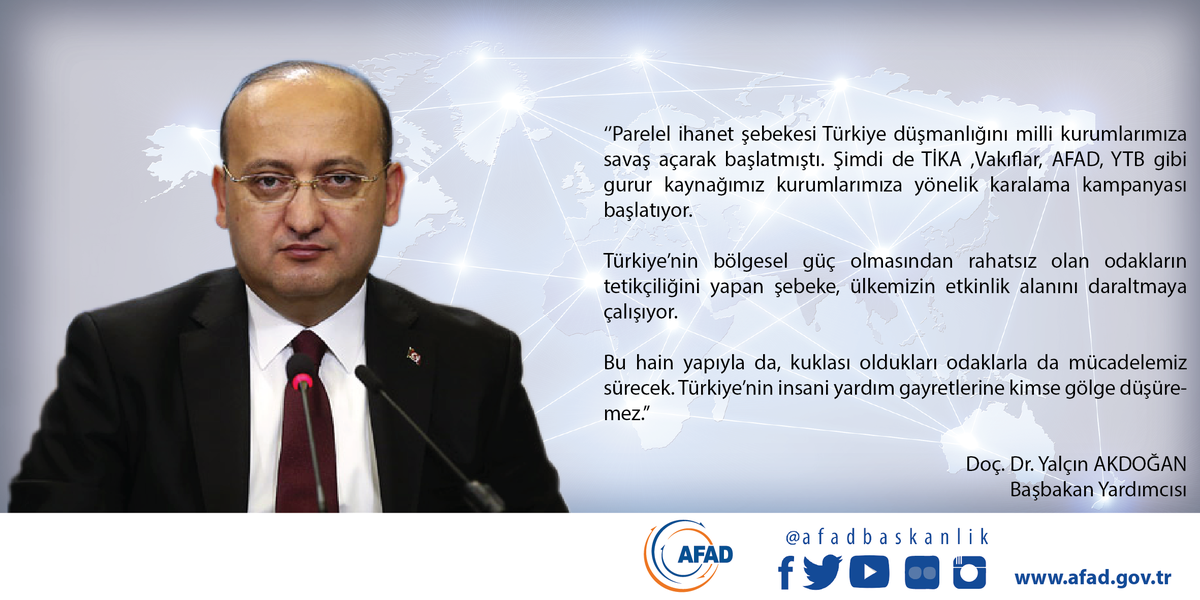 Başbakan Yrd. <a href="/Y_Akdogan/">Prof. Dr. Yalçın Akdoğan🇹🇷</a>: "Türkiye'nin insani yardım gayretlerine kimse gölge düşüremez."