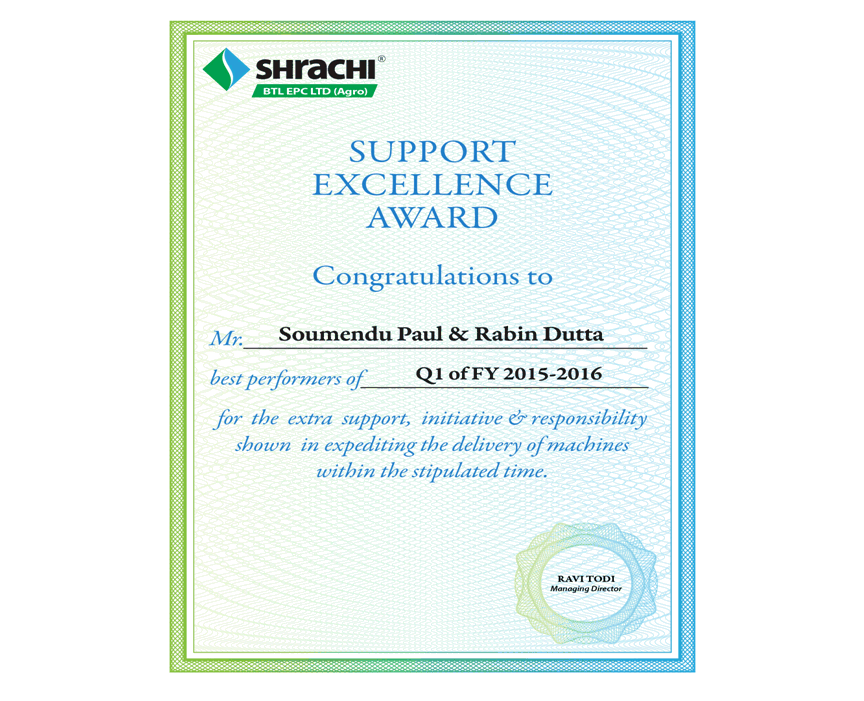 BtlEpc's tweet photo. Congratulations!!! for the Q1 Best Support Excellence Award 2015-2016 to Mr. Soumendu Paul &amp; Rabin Dutta. https://t.co/Fs1bddRNQK