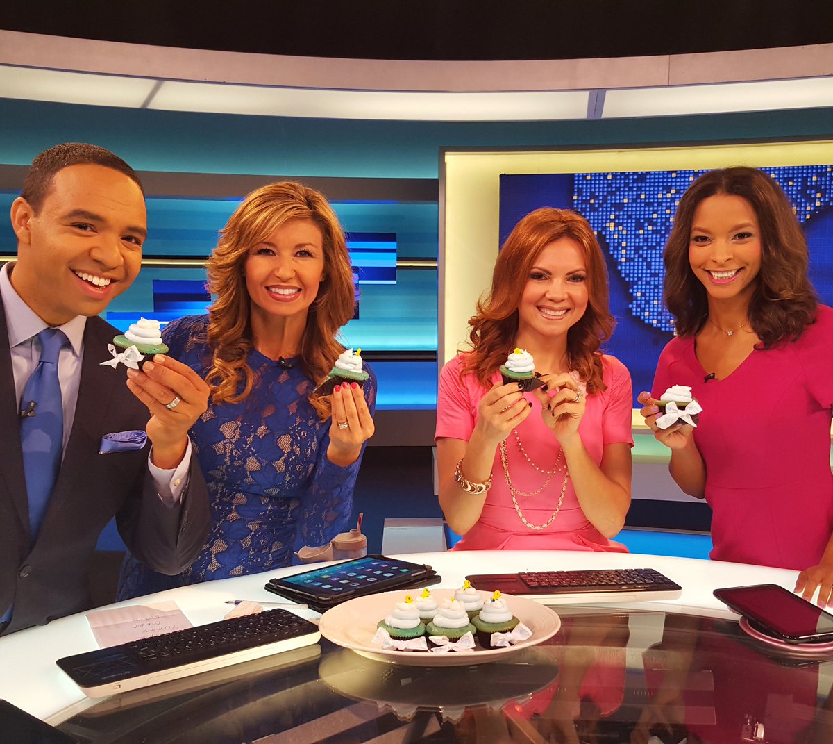 ConstanceNBC6's tweet photo. 💙💙💙 It's A Boy for @JulieDurda! Blue cupcakes from @SugarYummyMama to celebrate! @EricYutzy @JaceyBirch https://t.co/NF0dWr921b