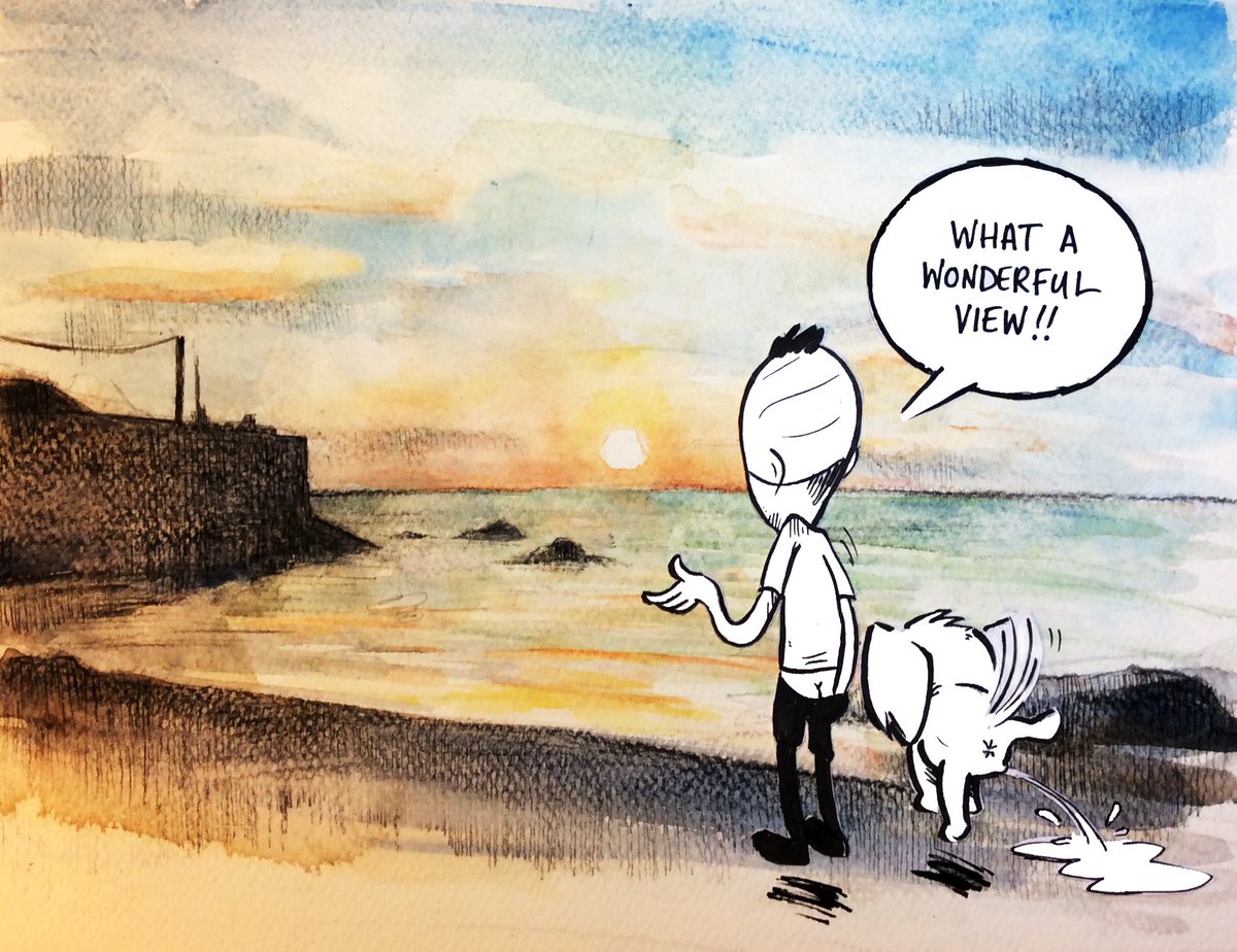 deadrobdeaddog's tweet photo. New Read Rob, 'A Wonderful Vew' and Woodward's showing off his arty kung fu skills. #comics #webcomics #art https://t.co/PQyHWcSwdo