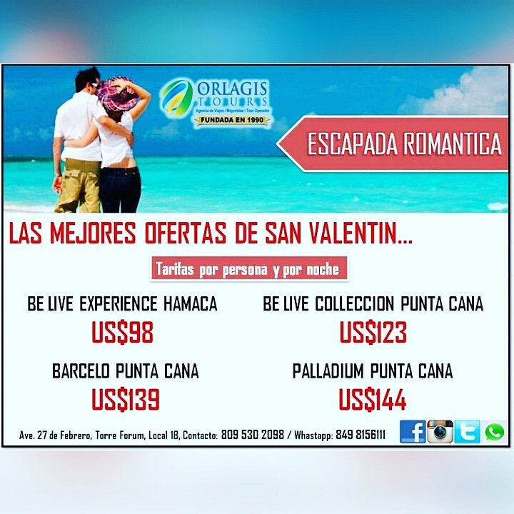 OrlagisTours's tweet photo. Aprovecha nuestra oferta de San Valentin. Llamanos ya. https://t.co/7Ib3nagwxr