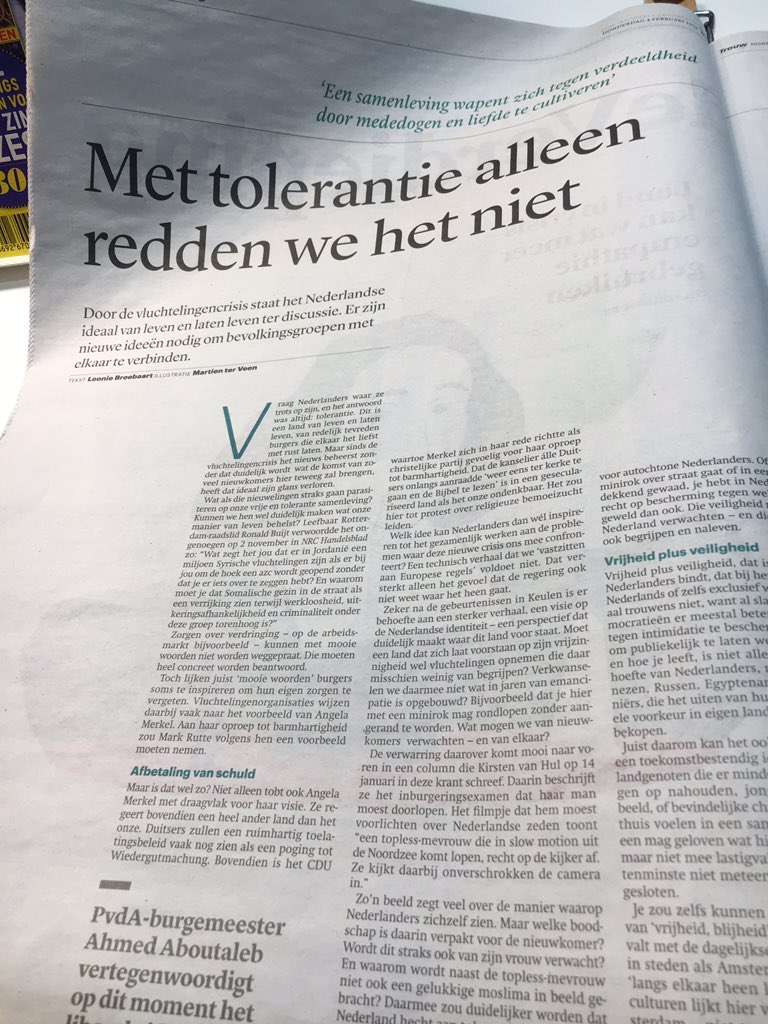 Goed artikel in <a href="/trouw/">Trouw</a> over gebrek aan verbinding tussen bevolkingsgroepen in NL. M.i. kunnen media óók rol spelen
