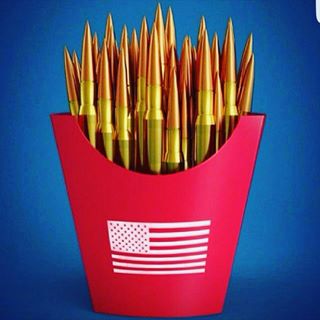 massammodotcom's tweet photo. Start the week off by feeding your rifle a healthy dose of freedom fries! #ammo #guns #rifle #america #freedom #usa https://t.co/FAKFCVca54