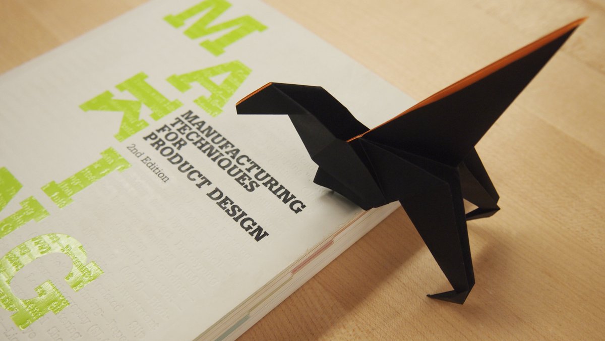 #tbt to our original #origami #velociraptor, learning about #industrialorigami!