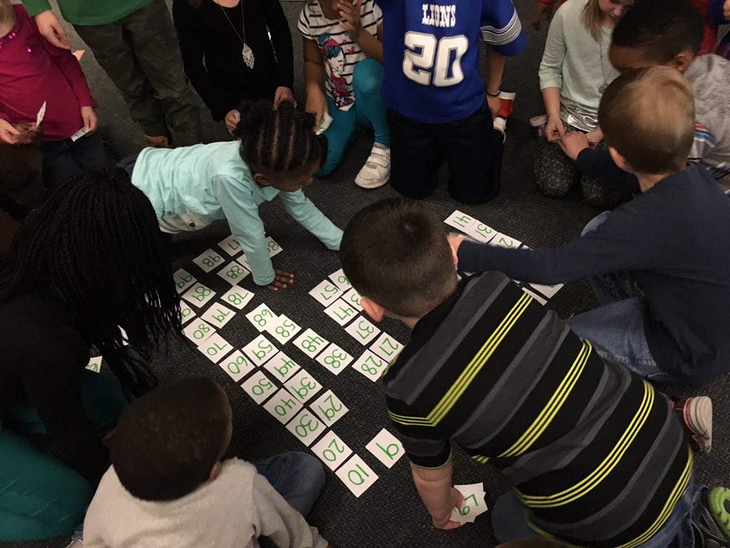 WoodisWizards's tweet photo. Playing Number Neighbors- #leslabs #richlandtwo #math #10more #10less #teamwork #firstgrade https://t.co/IR8woZIsga