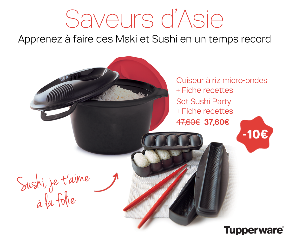 Tupperware France on X: Le Cuiseur à riz micro-ondes et le Set Sushi Party  sont en promotion en février  #Asie   / X