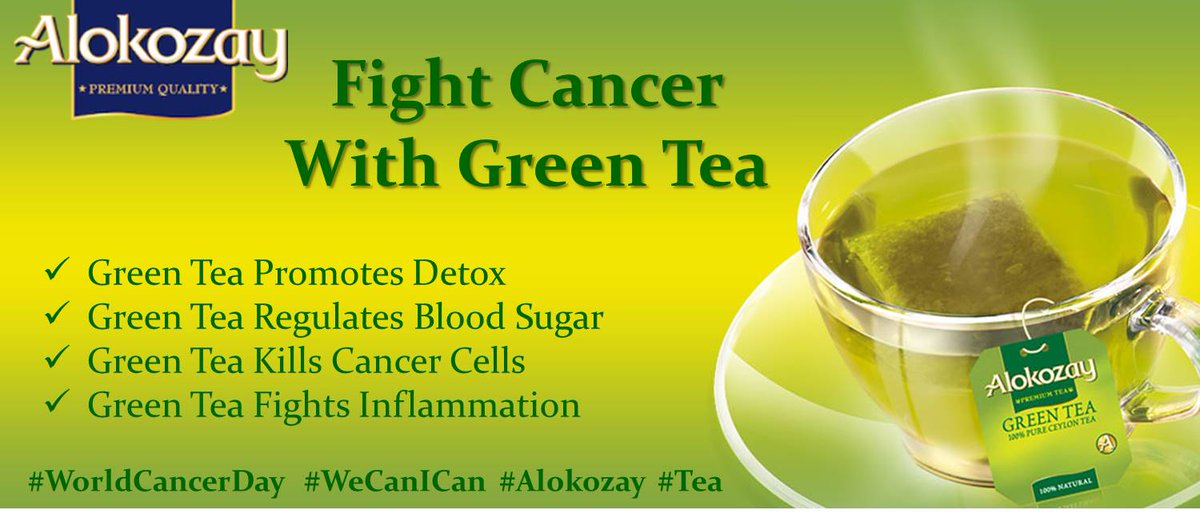 AlokozayAmerica's tweet photo. Greentea helps fight Cancer. Retweet it 2 help Cancer Patients
#WorldCancerDay #WeCanICan #Alokozay #Tea #Retweet https://t.co/KunBc2wV7I