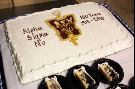Alpha_Sigma_Nu's tweet photo. Creighton University's ASN chapter celebrating the centennial with this delicious looking cake #ASN100 #tbt https://t.co/bhM8v5lwFm