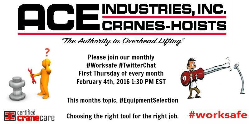 ToyotaEquipment's tweet photo. RT @AceIndustries: Join our #worksafe #TwitterChat on #EquipmentSelection & #HandToolSafety today @ 1:30 pm https://t.co/zBNUInrKQI