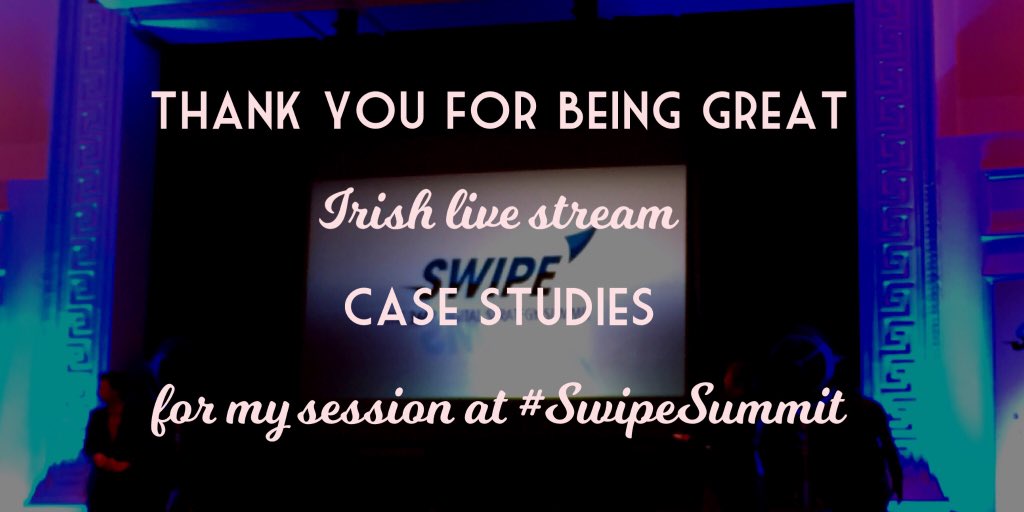 KrishnaDe's tweet photo. Thank you @DogsTrust_IE @lidl_ireland @NCH_Music @permanenttsb for allowing me to showcase you at #SwipeSummit https://t.co/Mq5YAaLo1I