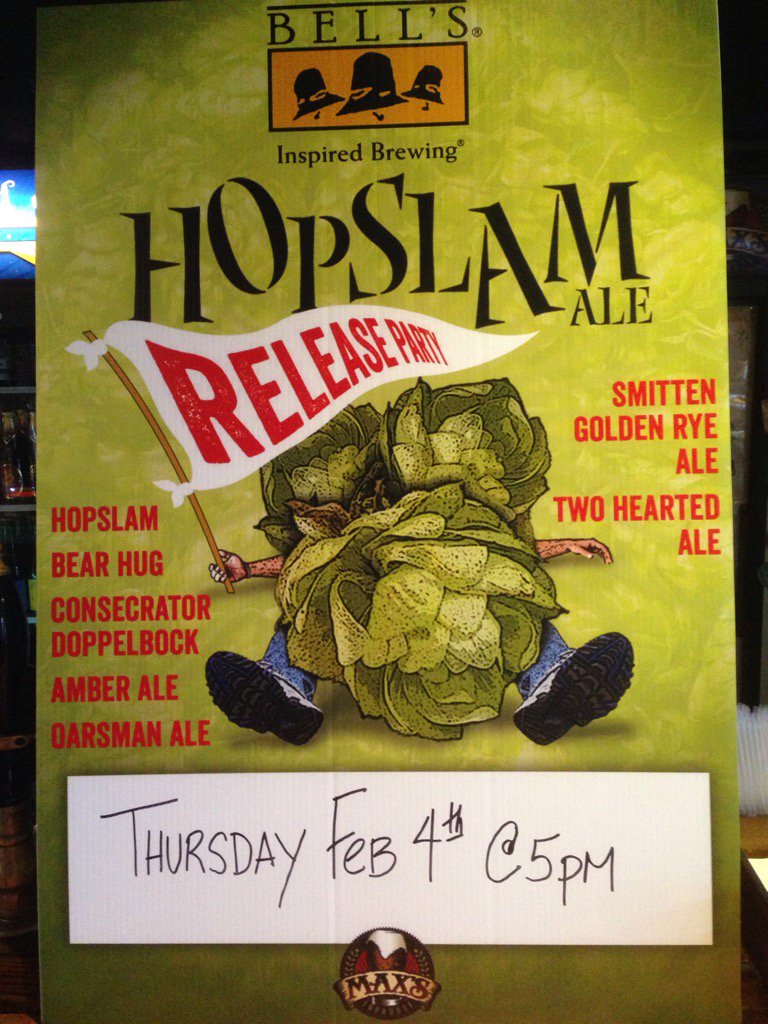 Max's Taphouse (@maxstaphouse) on Twitter photo Tonight 5pm Bells Hopslam draft release plus 6 other drafts <a href="/MaltybyNature/">MaltybyNature</a> <a href="/BellsBrewery/">Bell's Brewery</a> #hopslam Tonight 5pm Bells Hopslam draft release plus 6 other drafts <a href="/MaltybyNature/">MaltybyNature</a> <a href="/BellsBrewery/">Bell's Brewery</a> #hopslam