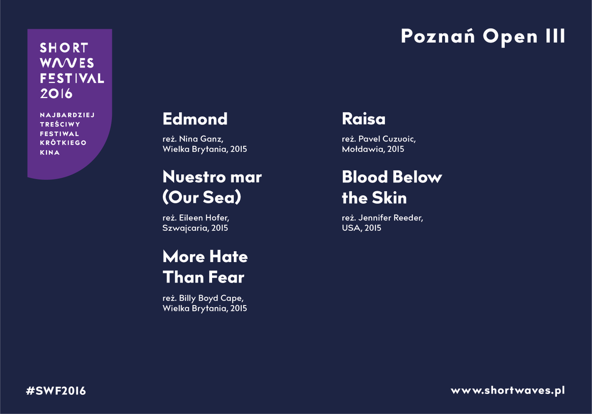 short_waves's tweet photo. We are happy to announce #PoznanOpen selection Part III!
#SWF2016 #shortwaves2016 https://t.co/vgjPPSH5ZY