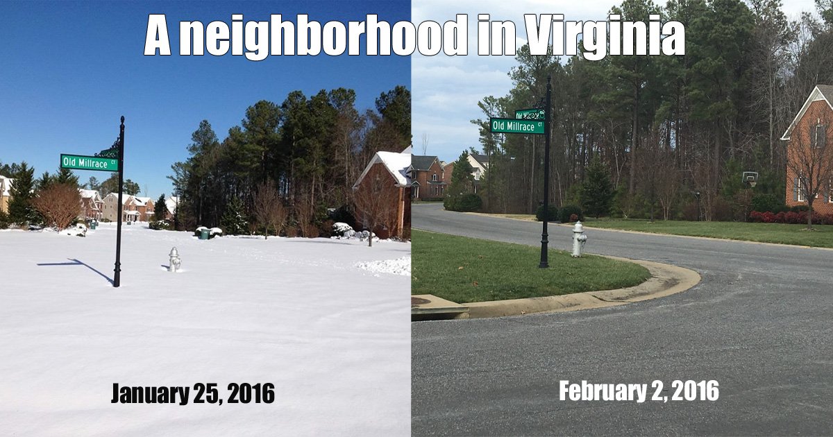 FarmersAlmanac's tweet image. What a difference 8 days makes...