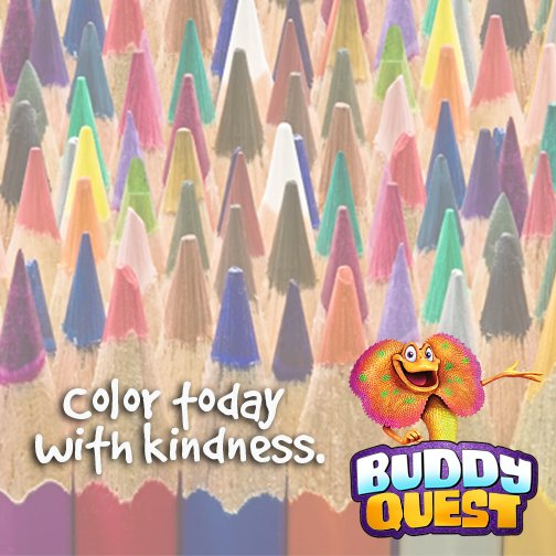 BuddyQuestApp's tweet photo. Happy Thursday, make it a kind one. #kids #kindness #family #parents #children #apps #parentsoftwitter #ios #droid https://t.co/jIHKnc0ZC9