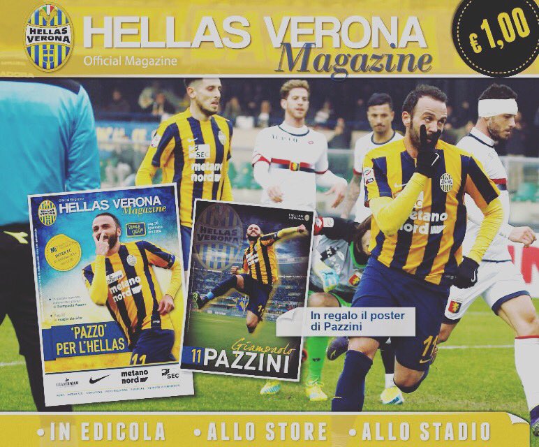 MagazineHV's tweet photo. Da oggi all'#HVStore e da domani nelle edicole torna @MagazineHV! Il protagonista? Giampaolo #Pazzini... https://t.co/arv0MPyYrU