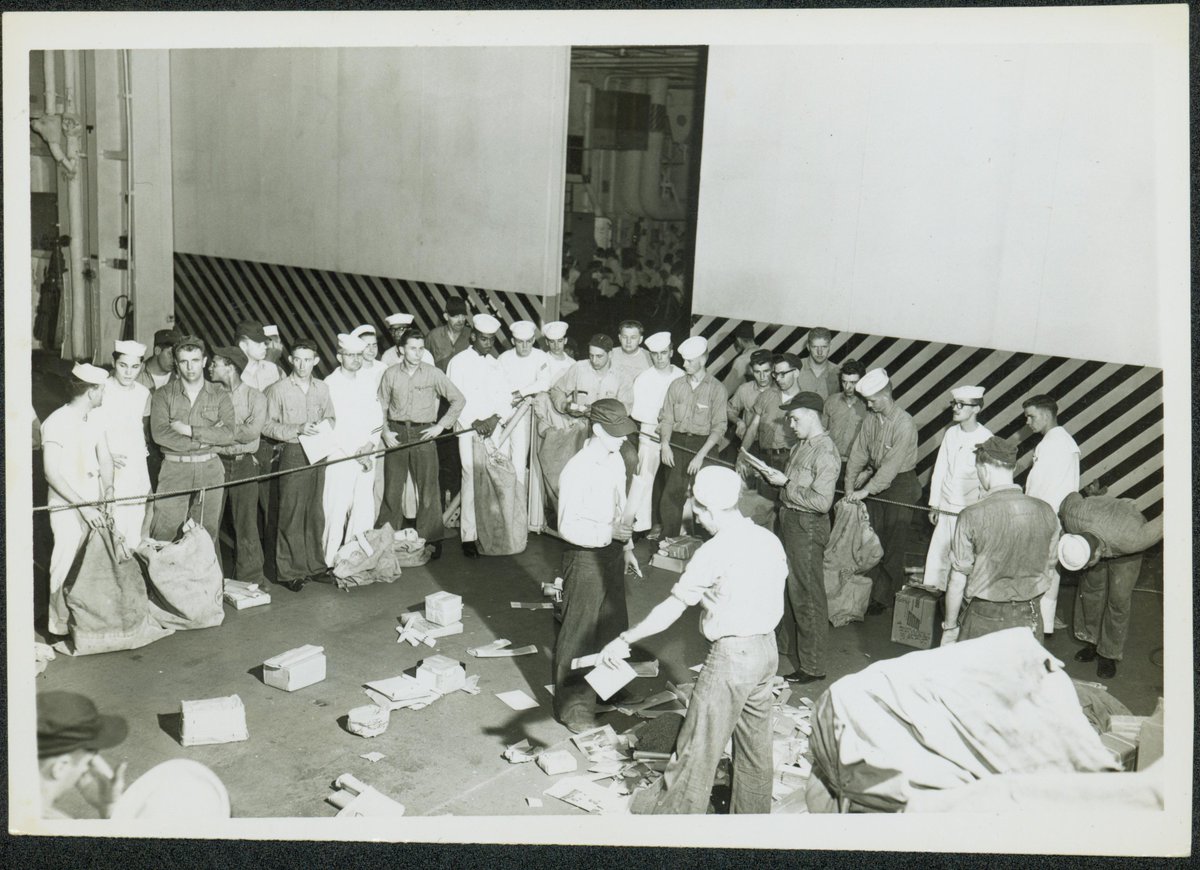 Today is #Thankamailman Day! Intrepid sailors loved getting mail to keep in touch with loved ones &amp; get news.