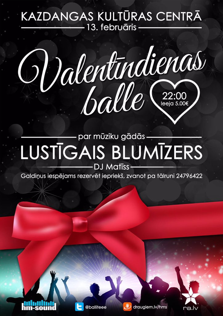 MMirbahs's tweet photo. Valentīndienā ballēsim @kazdanga_lv  kopā ar @Lustigais un @MMirbahs! Galdi - 24796422 @balliteee  #hmsound #ballīte https://t.co/COEZC2znsi