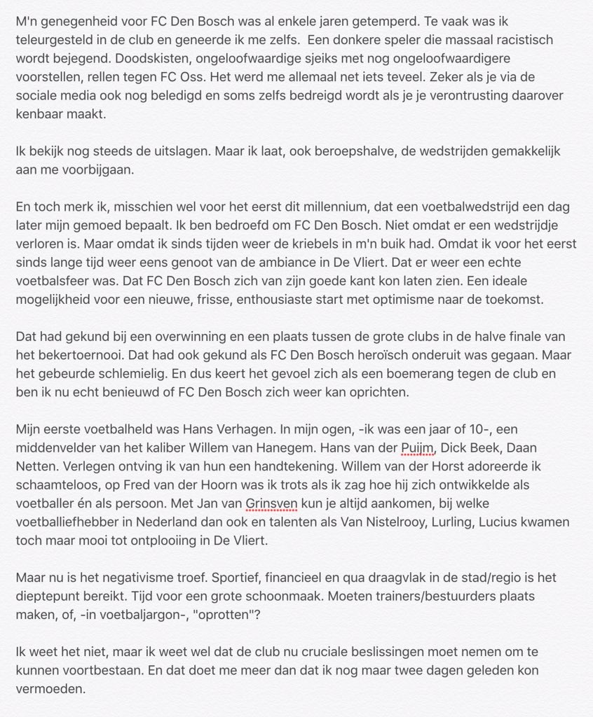Een sportverslaggever is ook maar een mens.