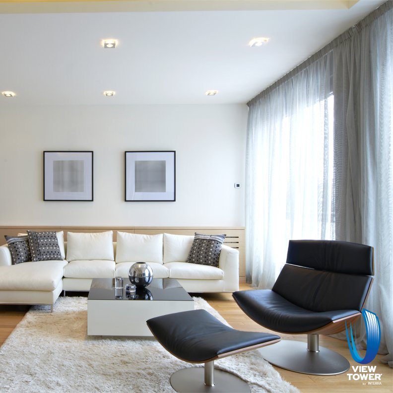 Viewtowerrd's tweet image. La ventaja en #Viewtower by #Interra es que su terminación te permite decorar el #familyroom moderno y confortable.