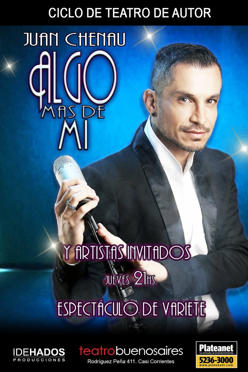 Hoy 21hs <a href="/JUANCHENAU1/">JUAN CHENAU</a> <a href="/juanchenau/">juan chenau</a> <a href="/Plateanet/">Plateanet</a>  <a href="/Teatro_bsas/">Teatro Buenos Aires</a>