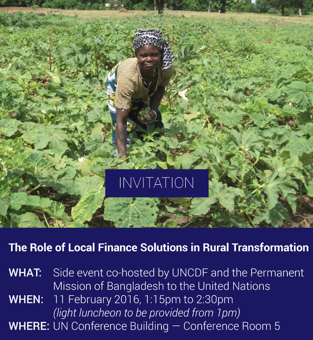 UNCDF's tweet image. Register 4 event on Role of Local Finance Solutions in Rural Transformation ow.ly/XXf5a #UNCDForward