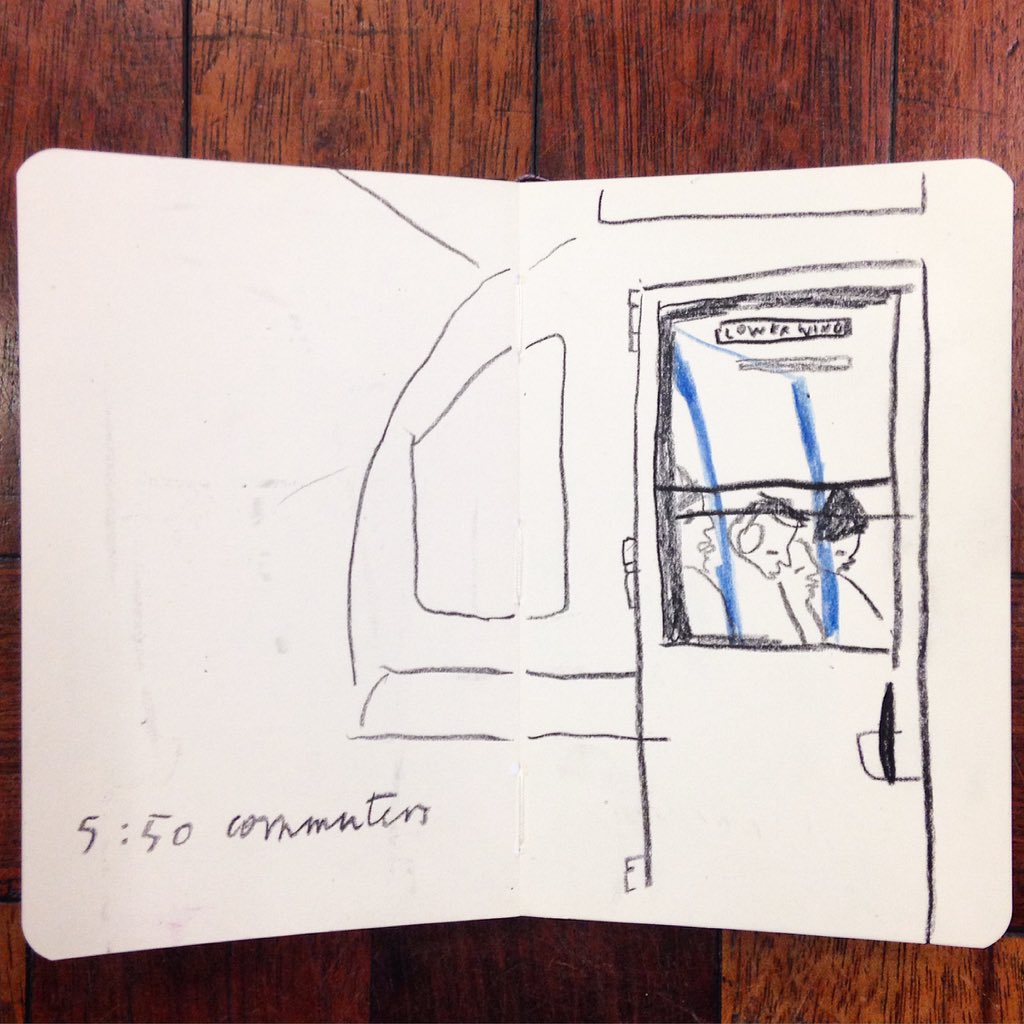 Early travellers on the London Underground #sketch