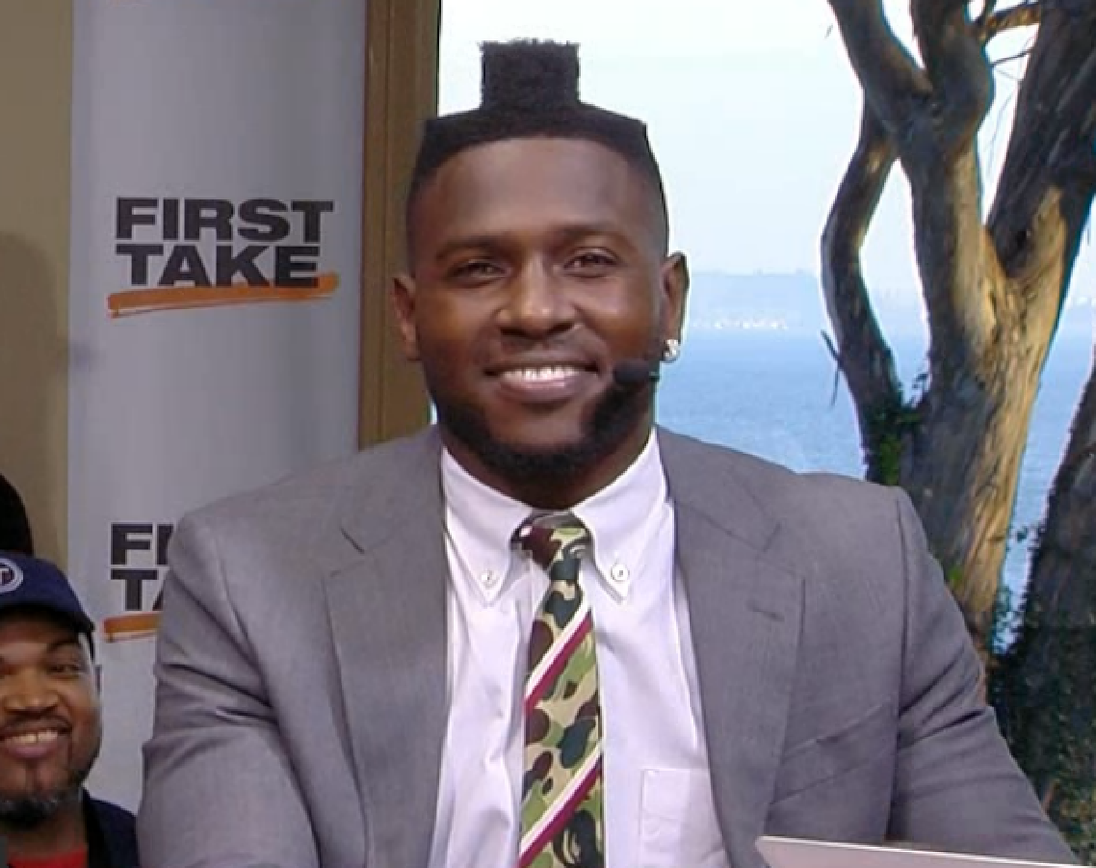 Antonio Brown's hair on @FirstTake is just amazing.