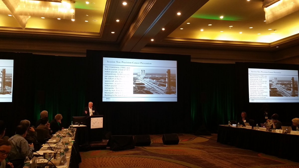 AACR's tweet photo. AACR Past President & #AACRfellows @Rndubois @ASUBiodesign speaking about precision cancer prevention. #AACRprevent https://t.co/lG5EikGjhu