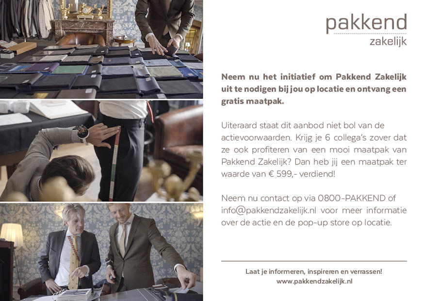 Pakkend's tweet image. Verdien jij een GRATIS MAATPAK? Niet alleen leuk en handig om ons langs te laten komen, maar ook erg lucratief!