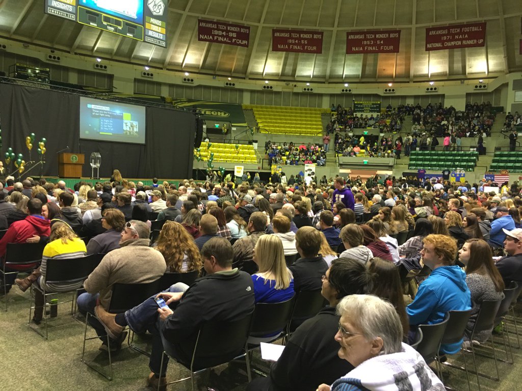 ArkansasTech's tweet photo. What a great Time Out for Tech! #toft16 #atu https://t.co/T1qpnQqOXP