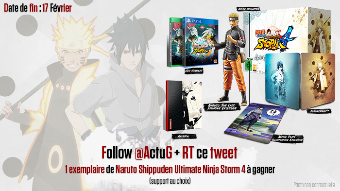 ActuG's tweet photo. #Concours - Un Collector #NarutoStorm4 à gagner ! #Follow @ActuG + RT ce tweet pour participer :) cc @BandaiNamcoFR https://t.co/noryH8tznv