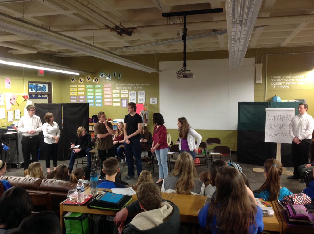 ButlerQuest's tweet photo. @WaukeshaWestHS thank you for visiting and showing us your acting skills #drama #howtosurvivehighschool https://t.co/sYVc3FEx6d