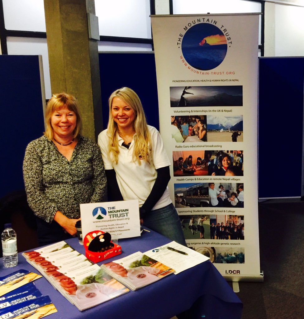 mountain_trust's tweet photo. Visit us at @Cambridge_Uni #careers #event for info on #volunteering on #health &amp; #humanrights projects in #Nepal https://t.co/YETi6Ey6eJ