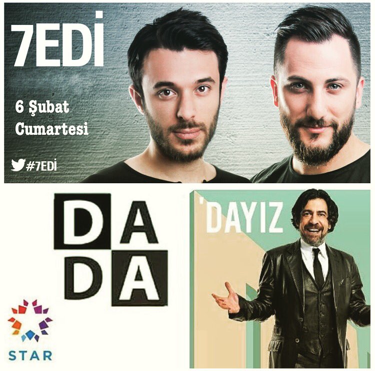 ugrcelik's tweet photo. 7edi Cumartesi Okan Bayülgen ile DADA programına konuk oluyor. kaçırmayın! #7edi #okanbayülgen #dada @okanbayulgen https://t.co/KwYFJSKK3Z