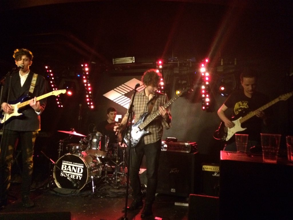 Final band of the night here <a href="/LiverpoolGuild/">Liverpool Guild</a> it's Idle Lives playing their BandSoc debut!!