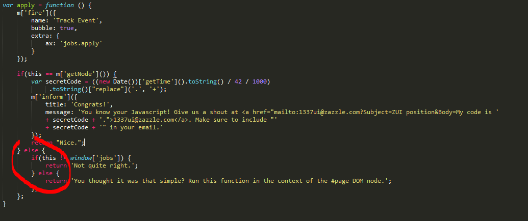 CodeIsReal's tweet image. More precious bandwidth wasted on those else clauses. You must really like typing!
#zazzle #careless #javascript
