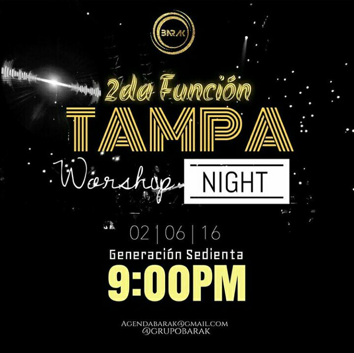 Gracias Tampa Fl gracias a ud@s se llenó la 1era funcion y abriremos una 2da Función. Reserva llamando 813.417.1771