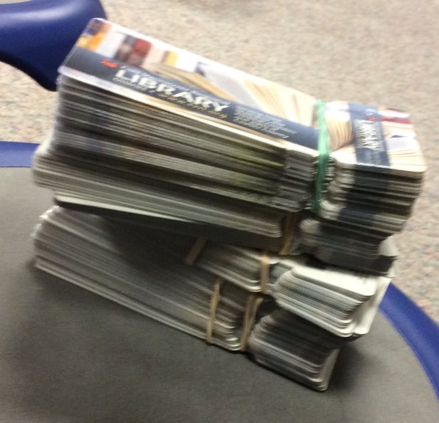 SkyviewLibrary's tweet photo. FVRL library cards delivered to Skyview students!! #partnership #readmore https://t.co/8wMZiiuTGG