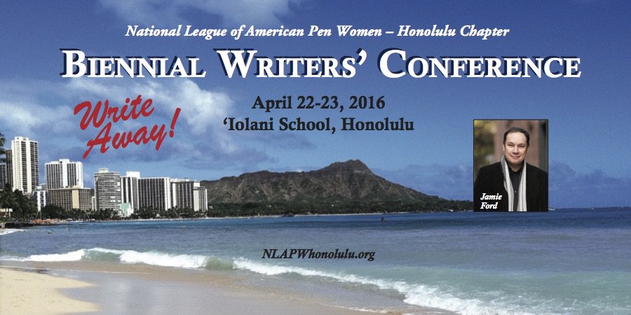NLAPW_Honolulu's tweet photo. Pen Woman @PamSakamoto #MidnightInBroadDaylight will present at #WritersConference April 23 in Honolulu. https://t.co/EGjhSd0kkL