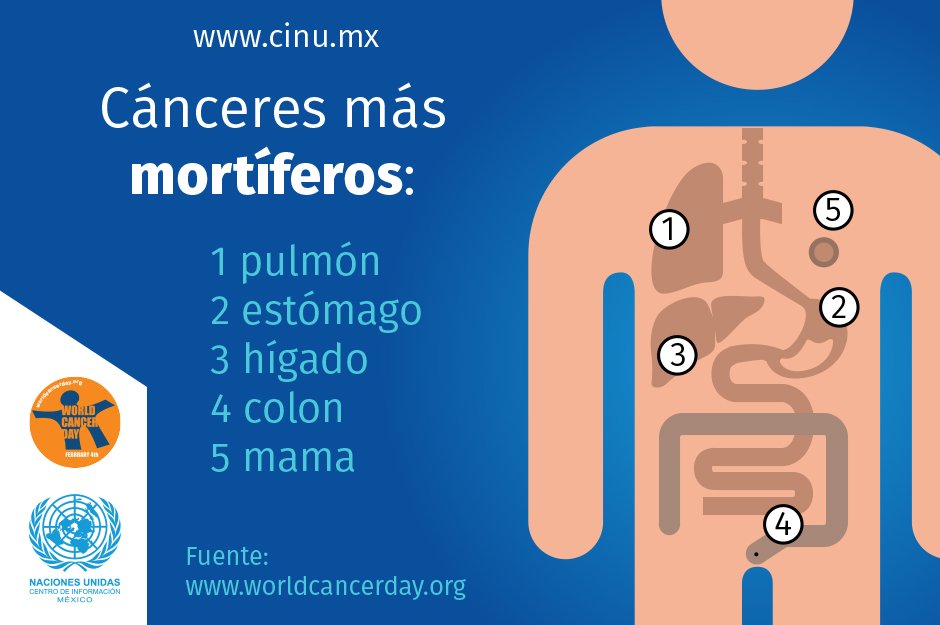 CINUmexico's tweet photo. HOY es el #DíaMundialcontraelCáncer, te invitamos a saber más sobre el tema aquí: https://t.co/Kb47zxA4ba https://t.co/pZZBLpDf6m