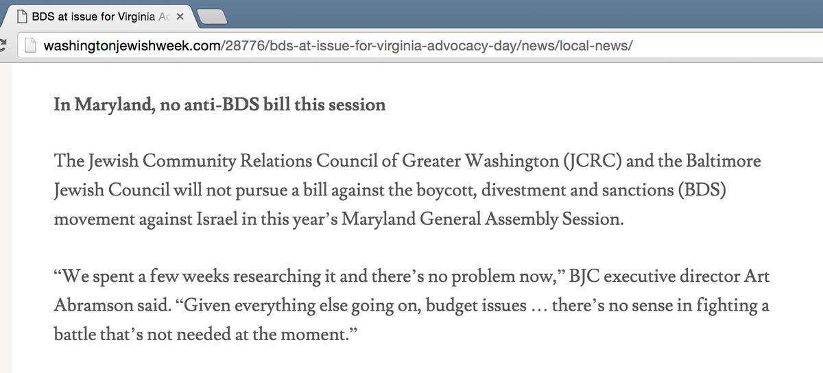 freedom2boycott's tweet photo. HUGE: Anti-Palestinian orgs in MD have given up on passing anti-BDS legislation #MDPolitics https://t.co/ZK33XCELQF https://t.co/YmPLS5nAhh