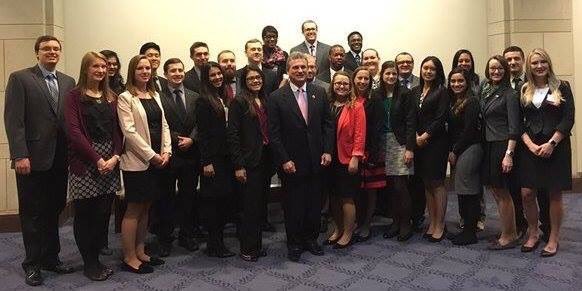 UCSOPSSHP's tweet photo. UCSOP Student Pharmacist Advocates, Brain Hancock and Cassie Painter, advocating for provider status in DC https://t.co/LdLk8K956g