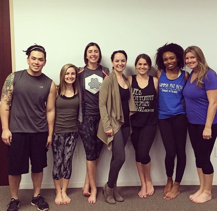 efmagency's tweet photo. Big thanks to our #yoga instructor Alyssa, who has taught us how to stay fit &amp; focused. We'll miss you - #namaste! https://t.co/s3nmaSLAzw
