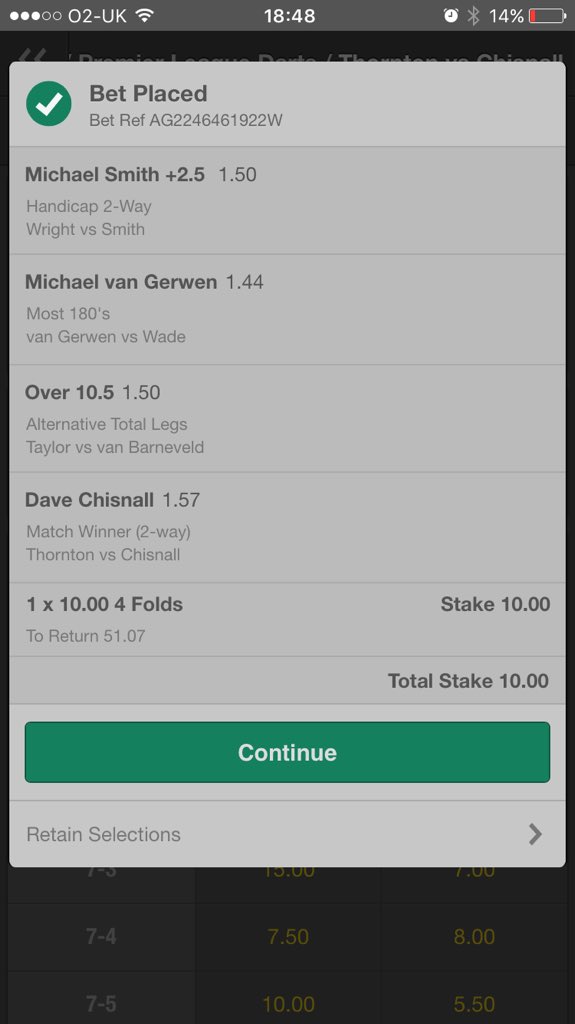 501dartstips's tweet image. Tonight&apos;s bets