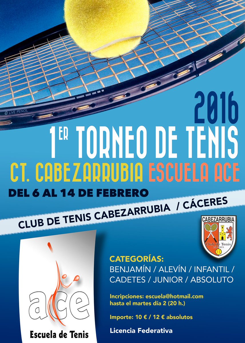 ¡Ya tenemos los cuadros del torneo de este fin de semana!

cabezarrubia.com/noticias_de_te…
