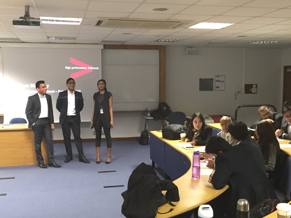 Dhruvchow's tweet photo. Great energy at #accenturestrat recruitment event at manchester business school. Thanks @nnishant. https://t.co/vMrGdFSAXM