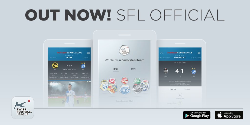 Out now: Die «SFL Official» App von Swiss Football League – Made by Koch – ow.ly/XXlQo