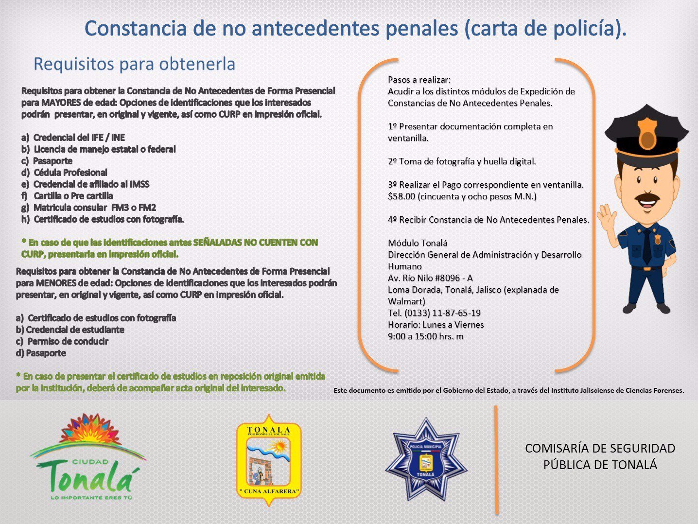 Policia De Tonala On Twitter Sabiasque En Tonala Puedes Tramitar Tu Carta De No Antecedentes Penales Https T Co Ixra81ki4p