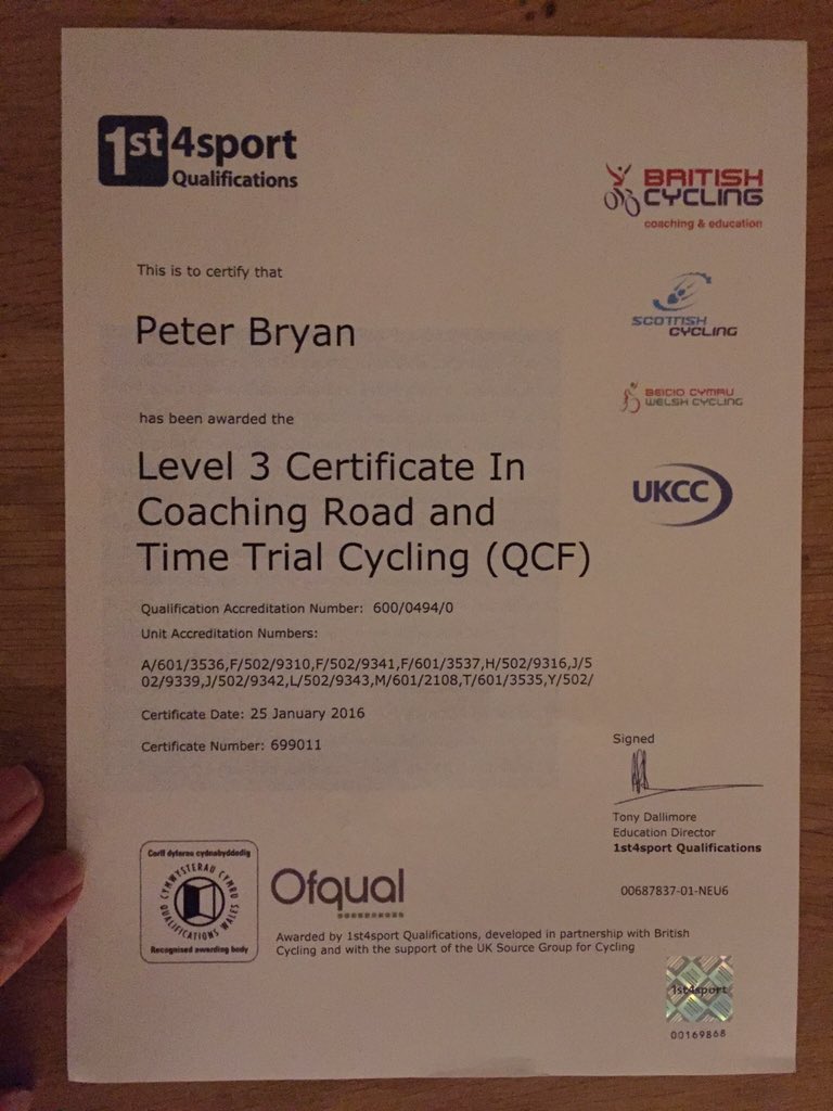 spokesfit's tweet photo. This came today! Job done! @BritishCycling @BCcoaches https://t.co/BdNRkXGqeC