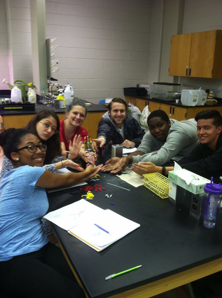 mnemiopsis's tweet photo. Fun n games in #BIO105. Strawberry DNA & DNA 3d models. Doesn't get any better. @justin_kay3 @UNCW_CAS https://t.co/X7b7cwrO7w